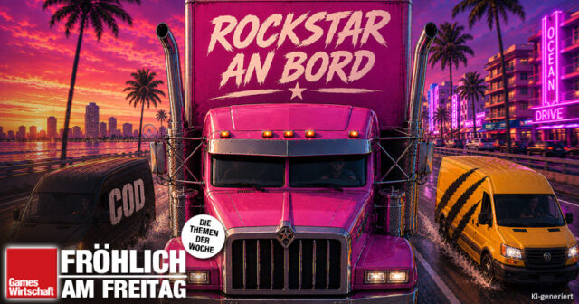 Der Rockstar-Brummi blockiert die Spur - wer kann, prescht noch rechtzeitig vorbei und setzt sich vor GTA 6.