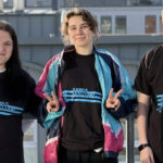 Die diesjährige JugendFestival-Leitung des GamesFestival 26: Kim Fóri, Alexandra Menshikova und Joscha Giebelen.