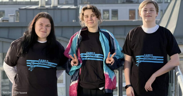 GamesFestival-26-Muenchen-Leitung-190626 Die diesjährige JugendFestival-Leitung des GamesFestival 26: Kim Fóri, Alexandra Menshikova und Joscha Giebelen.
