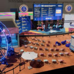 Riesenrad, Liegestühle, Showbühne: So stellen sich die Webedia-Planer die FYNG City in Halle 7 der Gamescom 2026 vor.