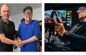 ZEEEM übergibt Renn-Simulator an Fanta-4-Rapper Smudo ZEEEM-E-Sports-Geschäftsführer Stefan Körbel bei der Übergabe des Rennsimulators an Smudo von den Fantastischen Vier.