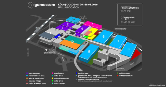 Gamescom-2026-Hallenplan-210726 Der offizielle Hallenplan der Gamescom 2026 (Stand: Juni 2026)