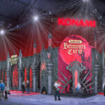 So stellen sich die Messebauer den Konami-Stand in Halle 7 der Gamescom 2026 vor.