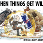 Red Bull bewirbt die Gamescom-Kooperation mit diesem The Witcher-Motiv.