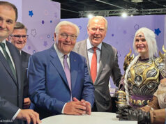 Politiker und Politikerinnen auf der Gamescom 2026 (Update) Bundespräsident Frank-Walter Steinmeier während seines Rundgangs auf der Gamescom 2026.