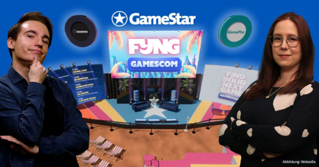 Gamescom-2026-Webedia-FYNG-City-030826 Maurice Weber und Ann-Kathrin Kuhls moderieren die GameStar FYNG Show am Gamescom-Mittwoch (26. August 2026).