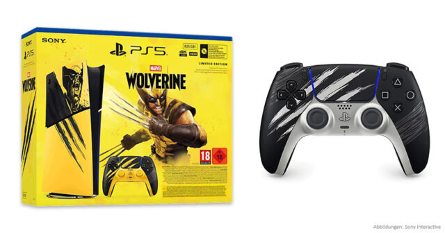 Marvels-Wolverine-PS5-Bundle-bestellen-190826 Im Marvel's Wolverine PS5-Bundle ist ein Download-Code fürs Spiel enthalten - den Controller im Adamantium-Design gibt es nur bei PlayStation Direct.