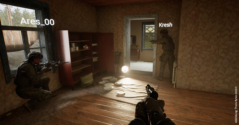 Spielszene aus der Pre-Alpha-Version des Koop-Taktik-Shooters EVAC.