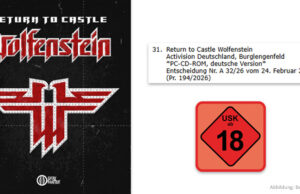 Return to Castle Wolfenstein: Wie es zur 18er-Freigabe kam Durch die Veröffentlichung im Bundesanzeiger (rechts oben) nach 25 Jahren wurde die Neuprüfung von Return to Castle Wolfenstein durch die USK überhaupt erst möglich.