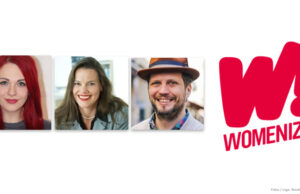Bund fördert Womenize!-Programm mit 300.000 € Die Macherinnen und Macher von Womenize!: Madeleine Egger, Ruth Lemmen und Michael Liebe.