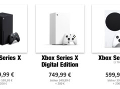 Microsoft erhöht Preise für Xbox Series X/S um bis 200 € 499,99 € kostete die Xbox Series X zum Launch im November 2020 - ab August 2026 sind es 799,99 €.