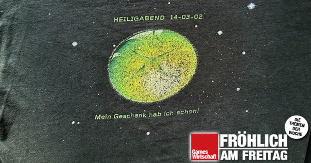 Froehlich-am-Freitag-2026-38-Konsolen-Weihnachten-180926 "Heiligabend 14-03-02: Mein Geschenk hab ich schon": Statt der Xbox-Konsole lieferte Microsoft dieses T-Shirt aus.