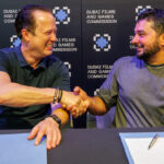 Xsolla-CMO Berkley Egenes und Faisal Kazim, Games Commissioner bei der Dubai Films and Games Commission (DFGC) auf der Gamescom 2026