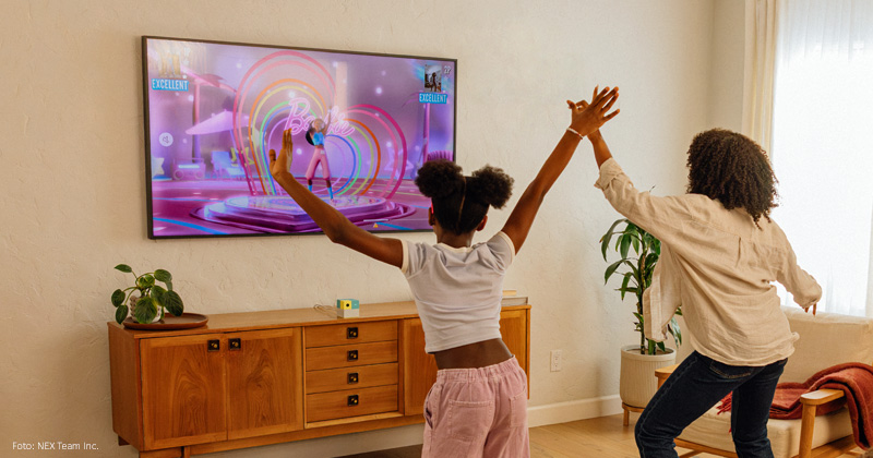 Bis zu vier Spieler und Spielerinnen können sich gleichzeitig vor dem Nex Playground-Fernseher austoben.