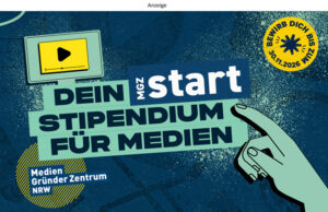MGZstart 2027: Jetzt für das Gründungs-Stipendium bewerben! MGZStart 2027: Dein Stipendium für Medien - jetzt bewerben!