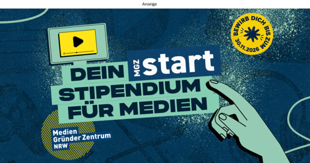 MGZStart-2027-Medien-Stipendium-NRW-Adv-301026 MGZStart 2027: Dein Stipendium für Medien - jetzt bewerben!