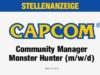 Capcom sucht Community Manager – Monster Hunter (m/w/d) / Stellenanzeige Stellenanzeige / Capcom Entertainment Germany GmbH / Community Manager Monster Hunter (m/w/d)